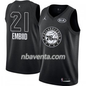 Camiseta Hombre Philadelphia 76ers Joel Embiid 21 2018 All Star Jordan Brand Negro Swingman